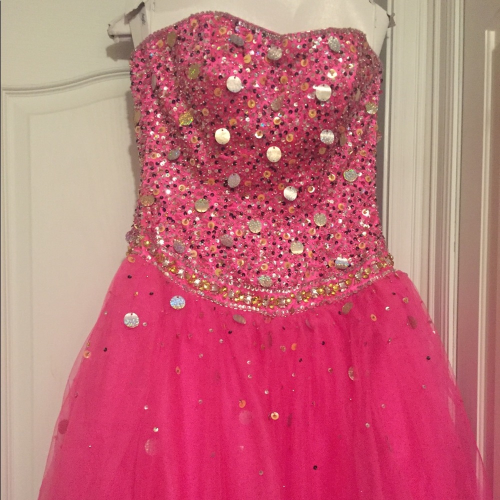 Tiffany brand size 2/4 Hot Pink Full Dress